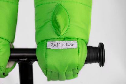 7 A.M. Enfant KIDS Warmmuffs - Dino - Green (2T-4T) - HMK111-GD