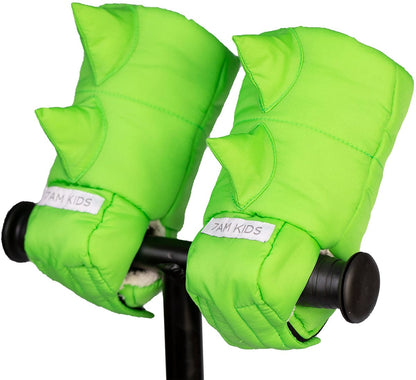 7 A.M. Enfant KIDS Warmmuffs - Dino - Green (2T-4T) - HMK111-GD