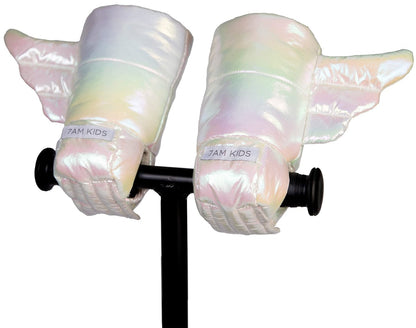 7 A.M. Enfant KIDS Warmmuffs - Wings - Iridescent (2T-4T) - HMK131-IRDW