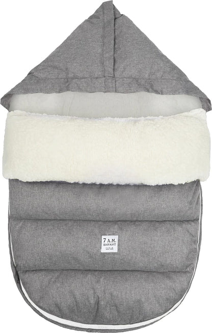 7 A.M. Enfant LambPOD Footmuff, Medium/Large (18M-3T) - Heather Grey - podl10ml-hg