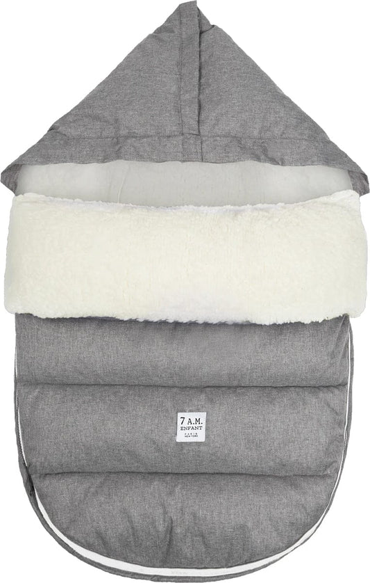7 A.M. Enfant LambPOD Footmuff, Medium/Large (18M-3T) - Heather Grey - podl10ml-hg