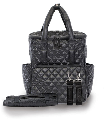 7 A.M. Enfant London Diaper Backpack - Black - VB018-BK