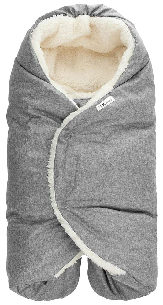 7 A.M. Enfant Nido Cloud Heavyweight Infant Wrap - Core - Heather Grey (0-6m) - ND200S-HG