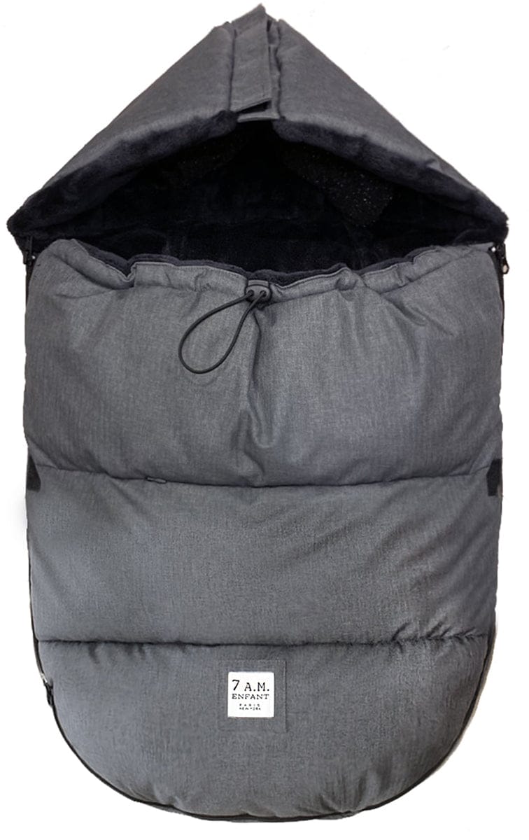 7 A.M. Enfant Plushpod Footmuff - Tundra - Heather Grey Dark - Arctic Faux Fur (0-18m) - POD50SM-HGDF
