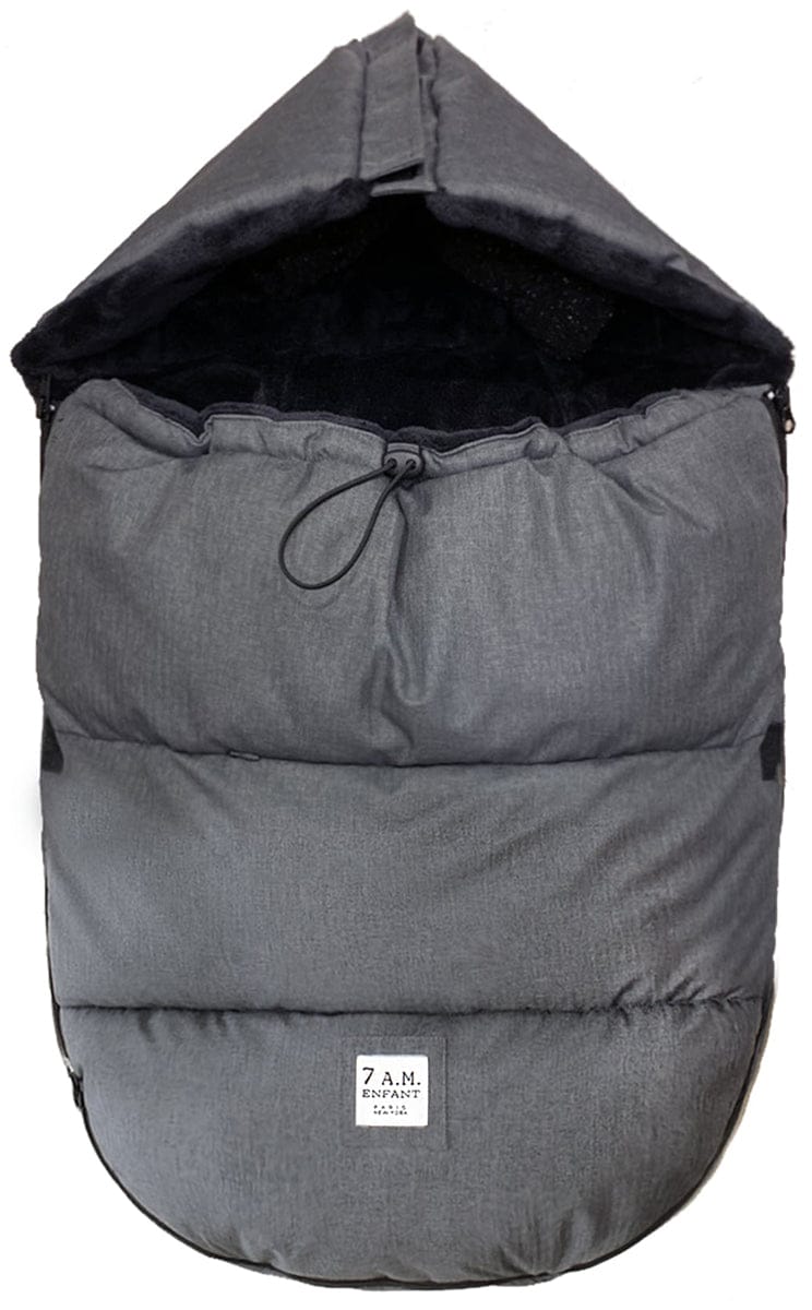7 A.M. Enfant Plushpod Footmuff - Tundra - Heather Grey Dark - Arctic Faux Fur (18m-3T) - POD50ML-HGDF