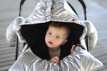 7 A.M. Enfant POD Footmuff, Medium/Large (18M-3T) - Glacier - POD30ML-GL