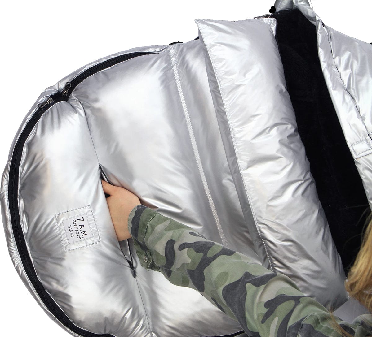 7 A.M. Enfant POD Footmuff, Medium/Large (18M-3T) - Glacier - POD30ML-GL