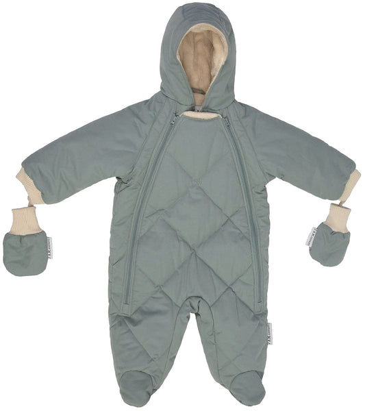 7 A.M. Enfant Snowsuit Bebe - Benji - Mirage Blue Quilted (6-12m) - SSB802-MIQ