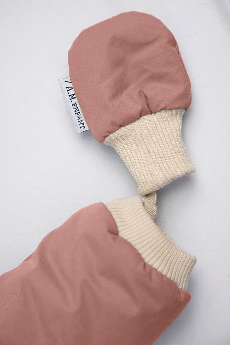 7 A.M. Enfant Snowsuit Bebe - Benji - Rose Dawn Quilted (6-12m) - SSB802-ROQ