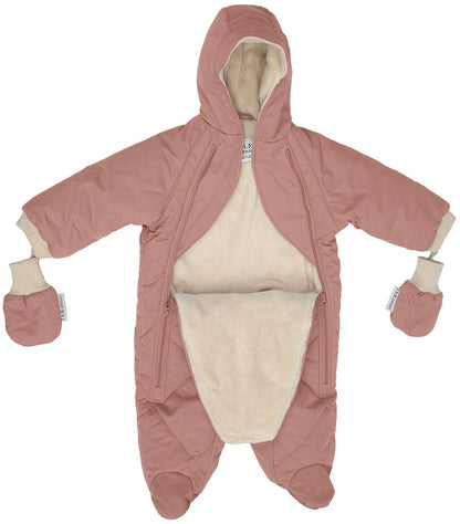 7 A.M. Enfant Snowsuit Bebe - Benji - Rose Dawn Quilted (6-12m) - SSB802-ROQ