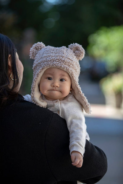 7 A.M. Enfant The Cub Hat - Teddy - Oatmeal Teddy (6-12m) - CH902-TEDO