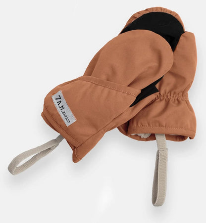 7 A.M. Enfant The Cub Mitten & Hat Set - Benji - Spice (6-12M) - MTCHE80-D2-SP