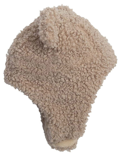 7 A.M. Enfant The Cub Mitten & Hat Set - Teddy - Oatmeal Teddy (12-24m) - MTCH903-TEDO