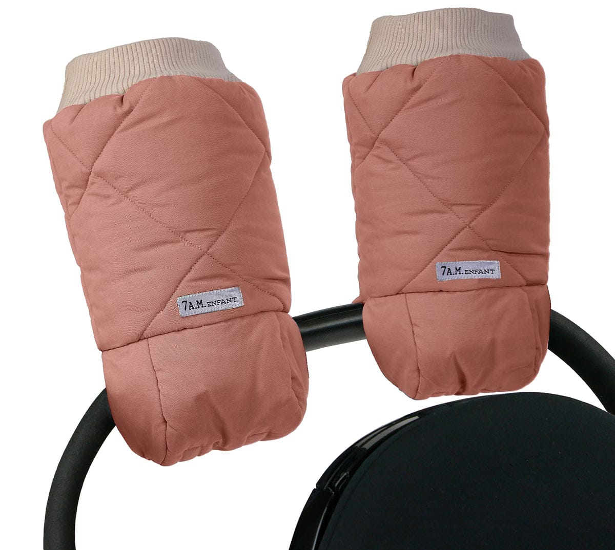 7 A.M. Enfant warmmuffs - Benji - Rose Dawn Quilted - HM212-ROQ