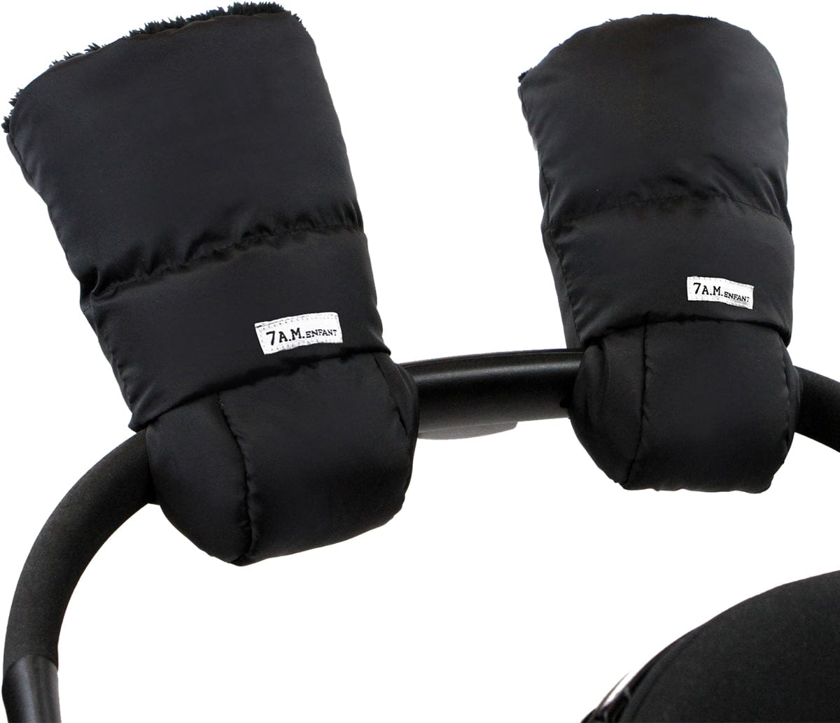 7 A.M. Enfant Warmmuffs - Black Plush - HM212-BP