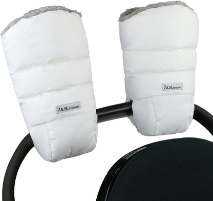 7 A.M. Enfant Warmmuffs - White Plush - HM212-WH