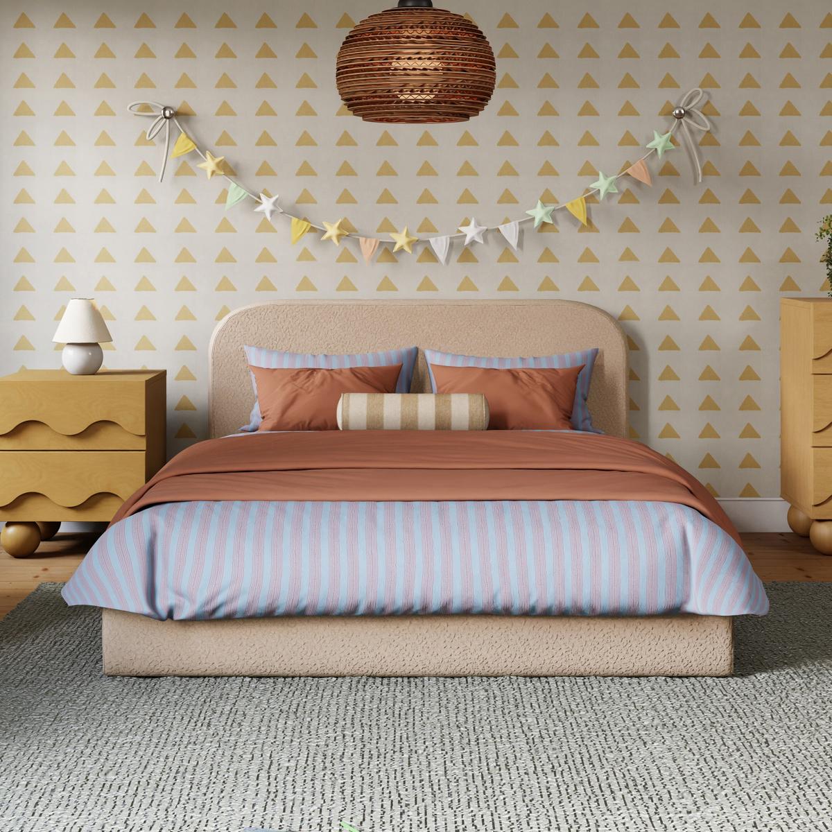Babyletto Nara Full Floor Bed - Chai Shearling