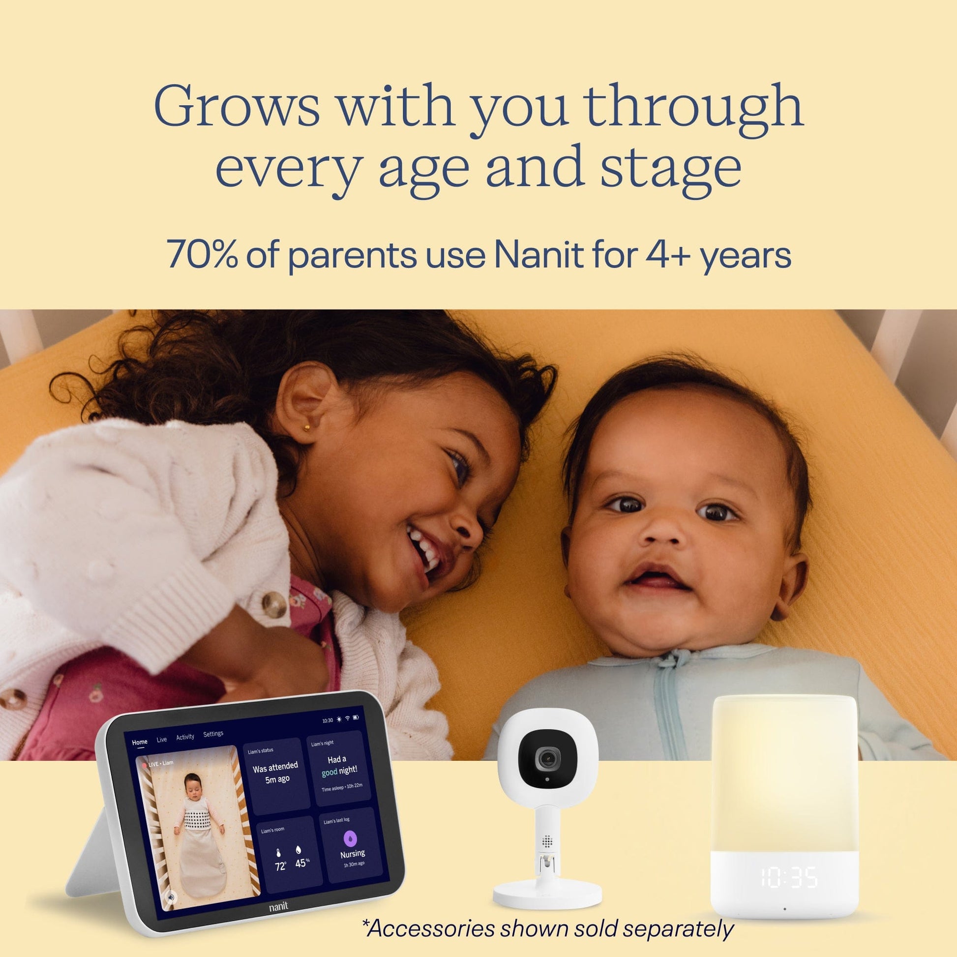 Nanit Pro Smart Baby Monitor & Wall Mount Gen 2 - N311NW