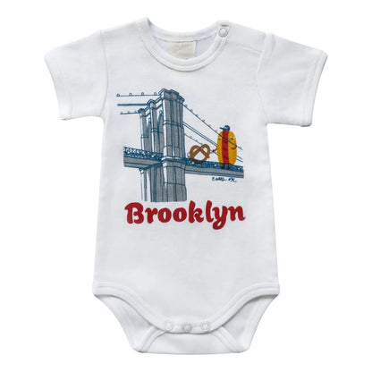 Estella Organic Baby Onesie with Brooklyn Buddies - 3-6 Months