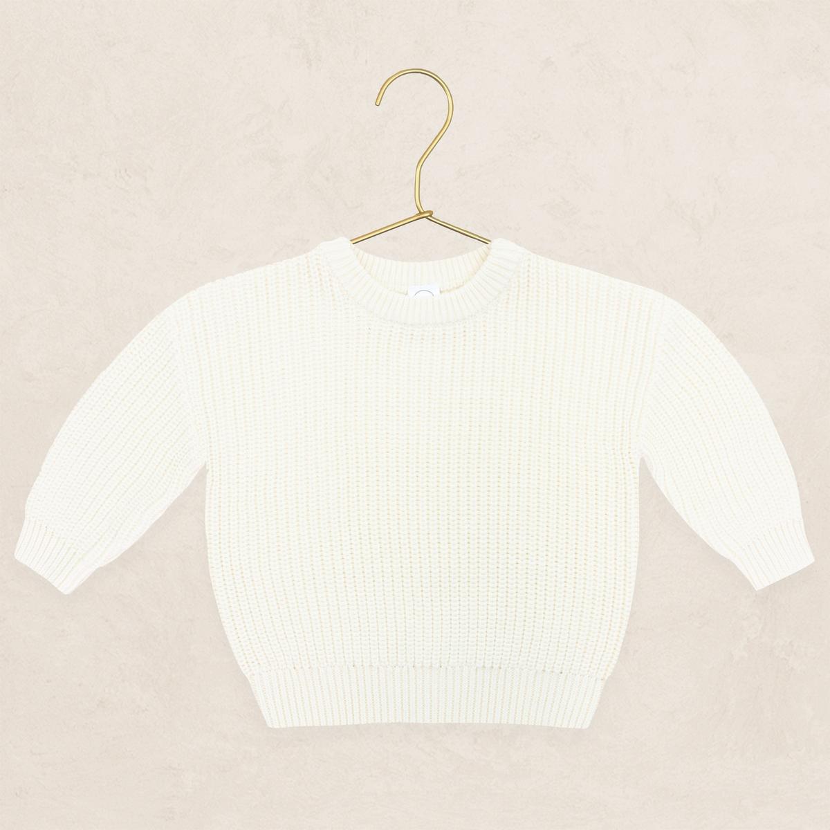Lou Lou & Company Knit Chunky Sweater - Ivory, 3-6 Month