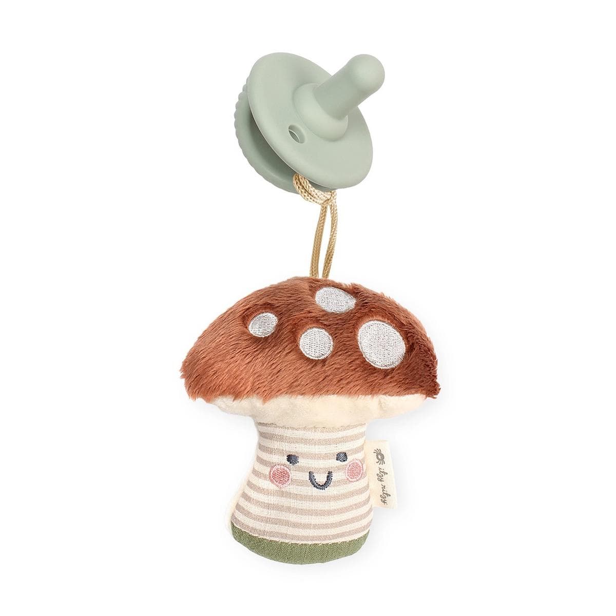 Itzy Ritzy Sweetie Pals Silicone Pacifier and Plush Pal - Mushroom w/ Agave Paci - PPAL8497