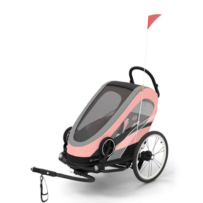 Cybex Zeno 2-in-1 Bike Trailer / Stroller (One Box) - Silver Pink - 521003737
