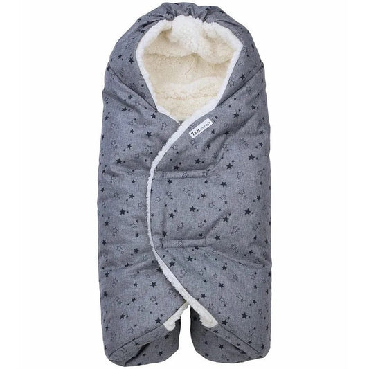 7 A.M. Enfant Nido Cloud Infant Wrap, Small - Heather Gray Stars (0-6M) - ND200S-HGS