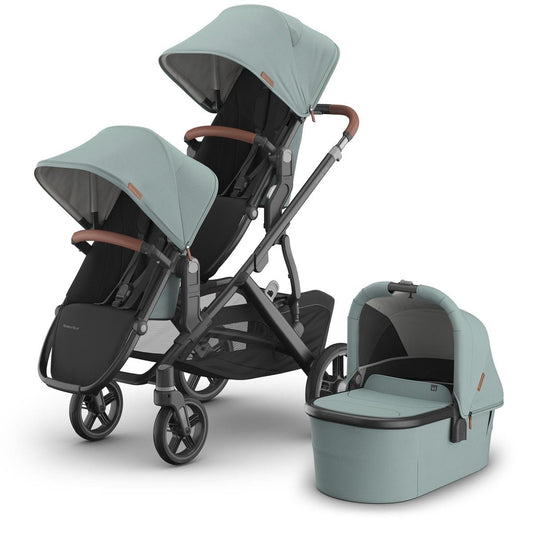 UPPAbaby Vista V3 Double Stroller with RumbleSeat V3 + Bassinet Bundle - Kenzi - DBL-V3-BAS-0303-VSO-NA-KNZ