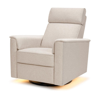 Namesake Willa Pro Power Recliner and Swivel Glider with Power Headrest, Lumbar & Light - Performance Beach Eco-Weave - M17182PBEW