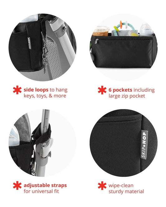 Skip Hop Grab & Go Ultra Stroller Organizer - Black - 9Q239710