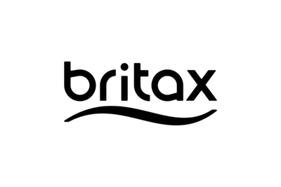 Black Britax logo on a dark green background with a curved line under the brand name.