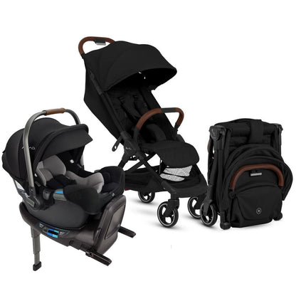 Silver Cross Clic Compact Stroller + Nuna PIPA RX Travel System Bundle - Black / Caviar