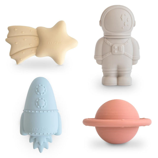 Mushie Mold Free Bath Play Set, 4 Pack - Space - MFBS-3001