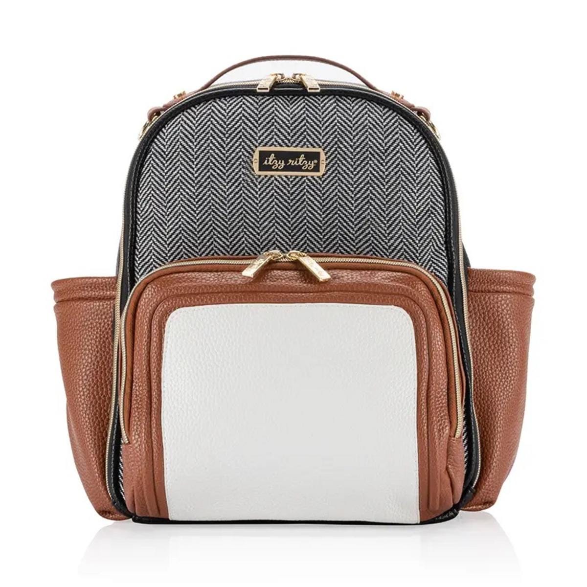 Itzy Ritzy Itzy Mini Plus Backpack - Coffee & Cream - MDBP6001