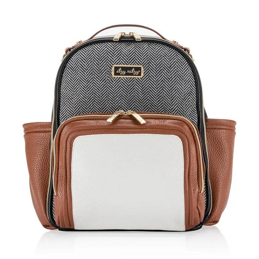 Itzy Ritzy Itzy Mini Plus Backpack - Coffee & Cream - MDBP6001