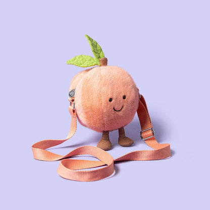 Jellycat Amuseables Peach Shoulder Bag - A4PEACHB