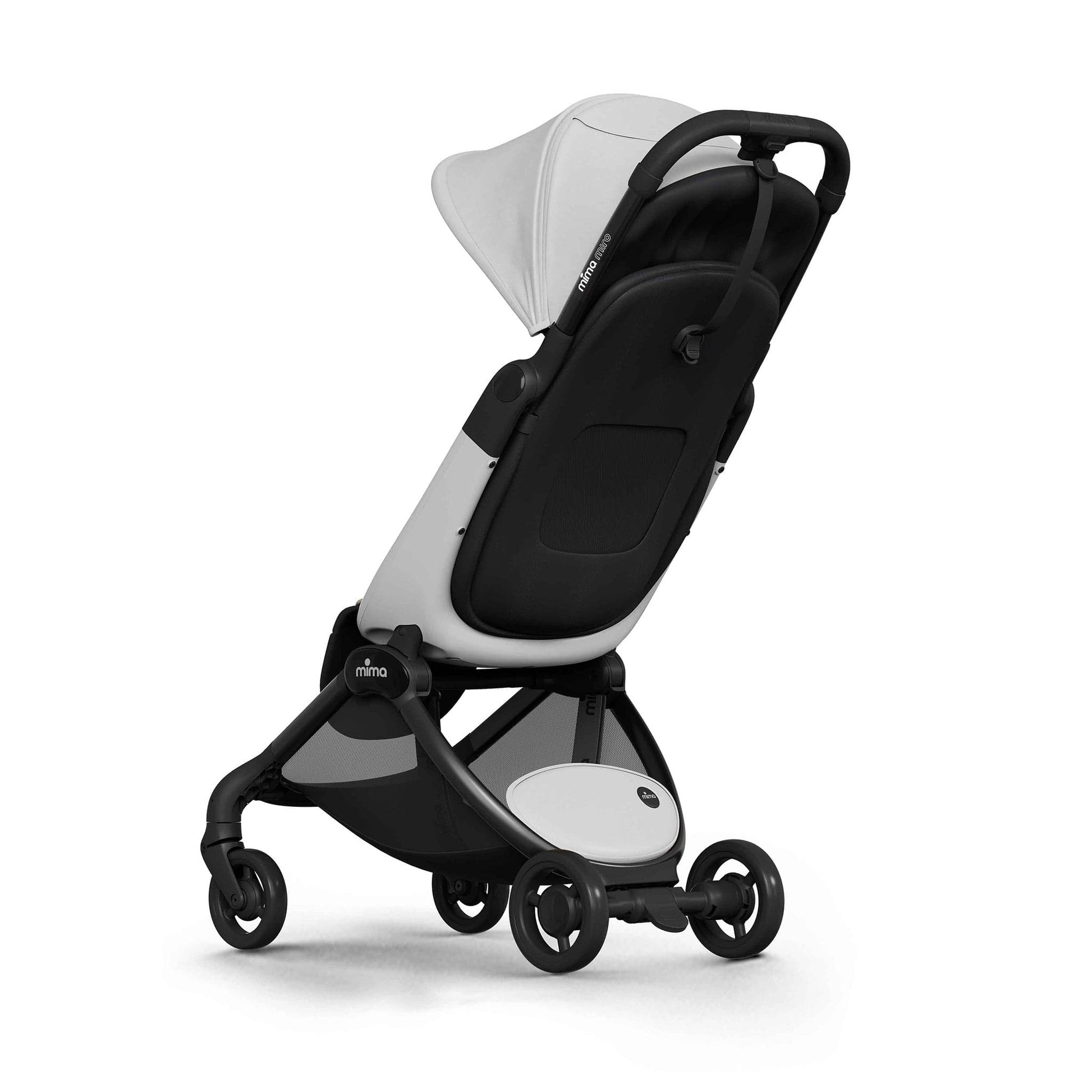 Mima Miro Compact Stroller + Bumper Bar + Cup Holder - White - A702007-B