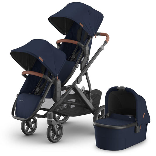 UPPAbaby Vista V3 Double Stroller with RumbleSeat V3 + Bassinet Bundle - Noa - DBL-V3-BAS-0303-VSO-NA-NOA