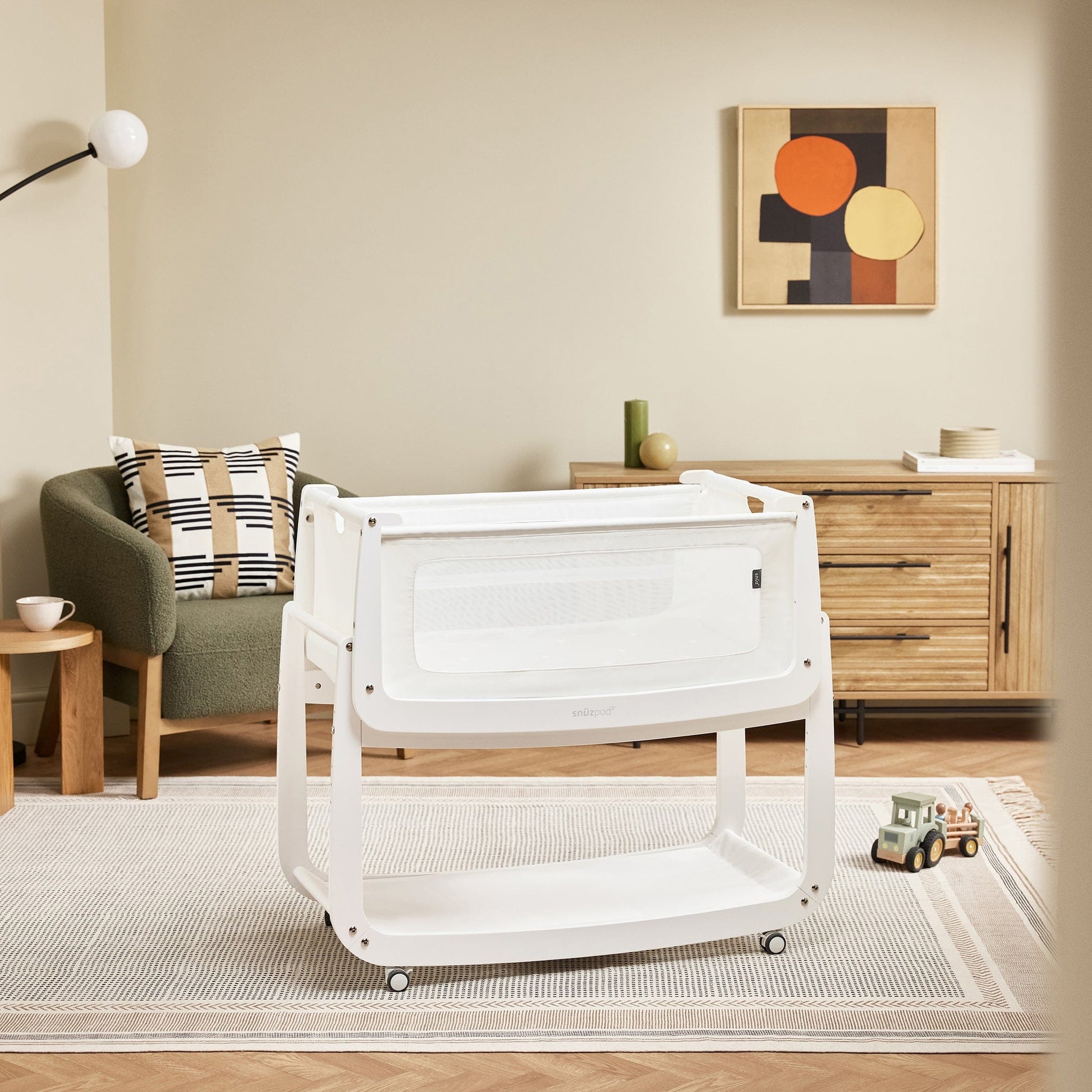 Snuz SnuzPod 5 Bedside Bassinet - White - USFN050B