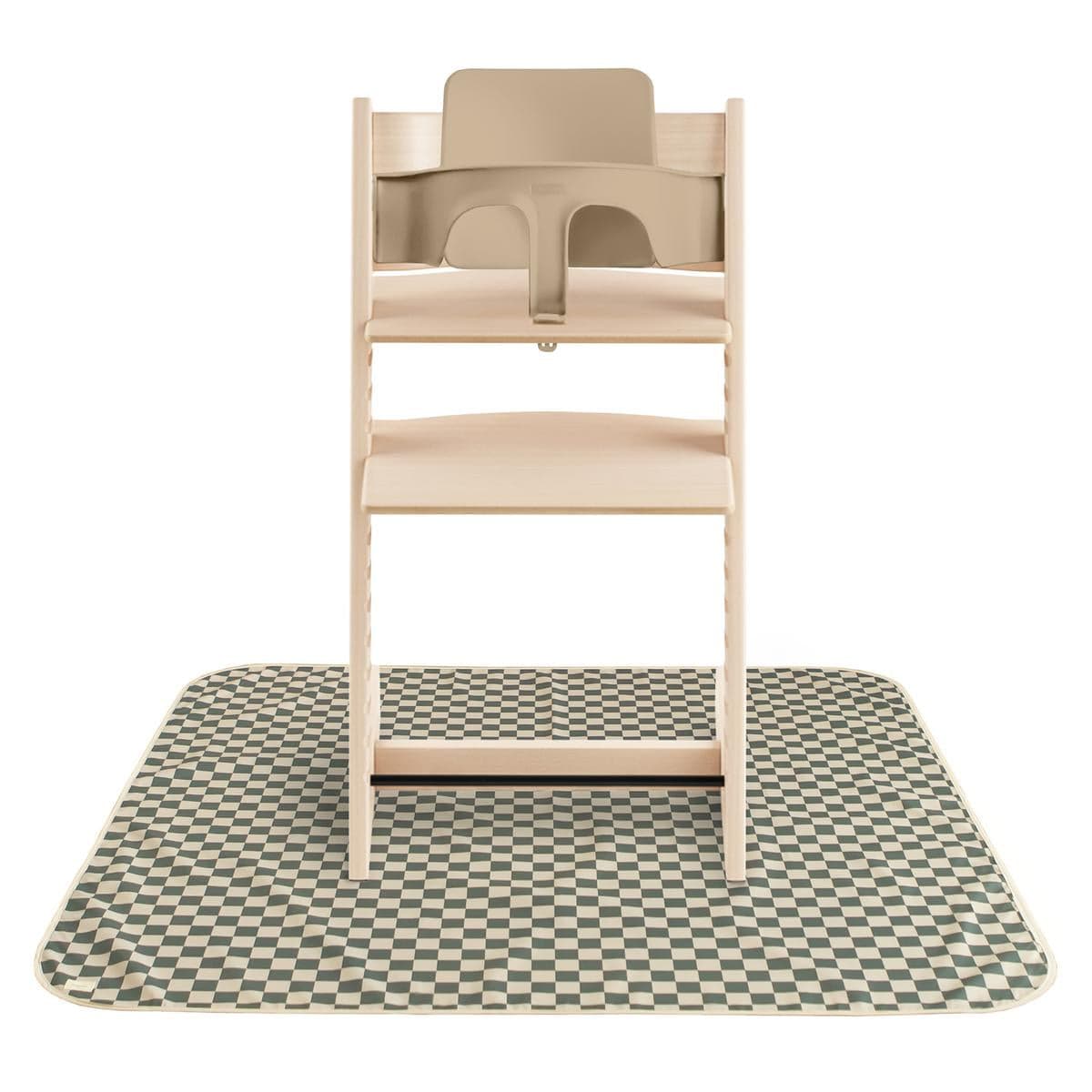 Mushie Splat Mat - Olive Check - MSM-2001