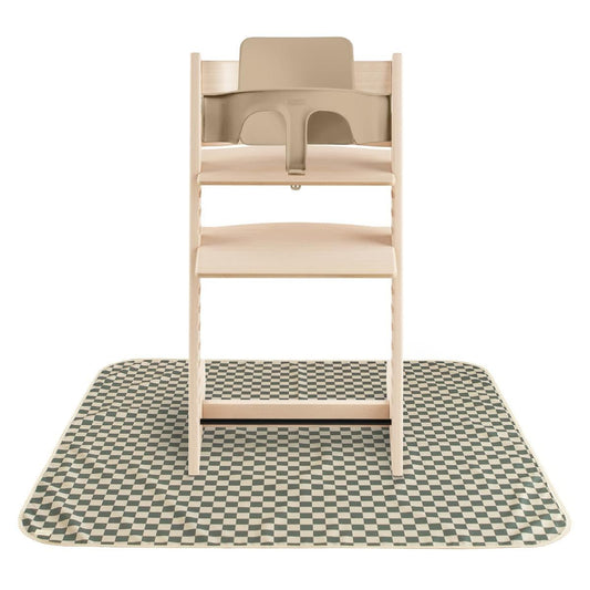 Mushie Splat Mat - Olive Check - MSM-2001