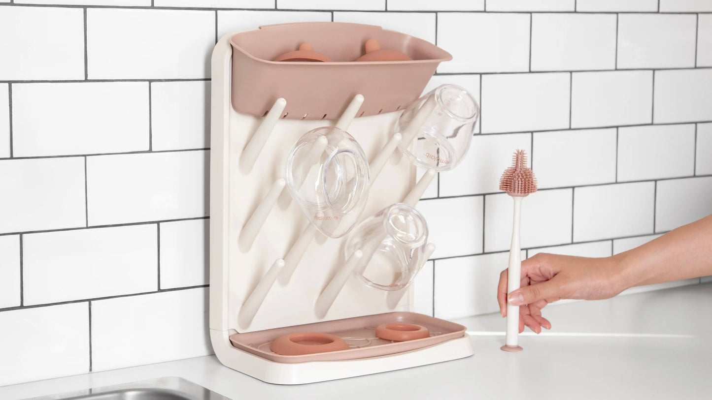 Emulait x Ubbi Drying Rack & Bottle Cleaning Brush - AS-CO-DRBB-UB