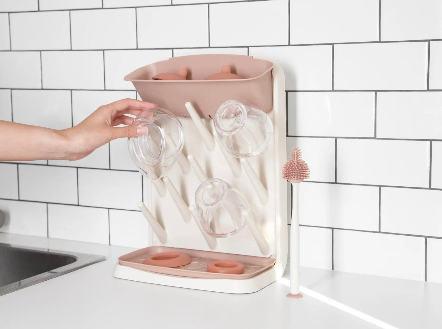 Emulait x Ubbi Drying Rack & Bottle Cleaning Brush - AS-CO-DRBB-UB