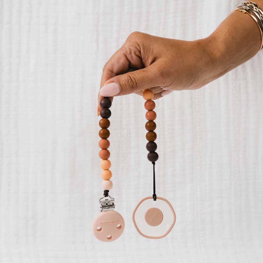 Emulait Pacifier 3 Pack and Clip Gift Set, 0-6 Months - AS-GS-PACC-1