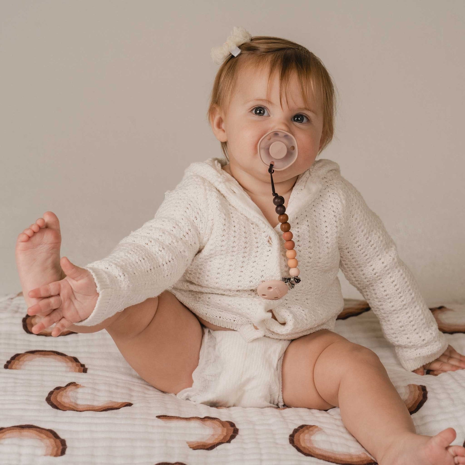 Emulait Pacifier 3 Pack and Clip Gift Set, 0-6 Months - AS-GS-PACC-1