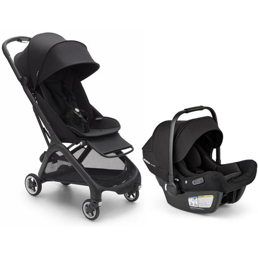 Bugaboo Butterfly 1 + Turtle Air Shield Travel System Bundle - Black / Midnight Black / Black - 100025011-400016001-B