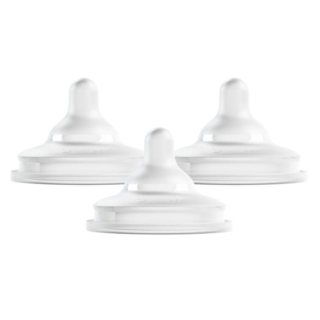 Boon NURSH CURVE Silicone Bottle Nipples 3-Pack - Preemie