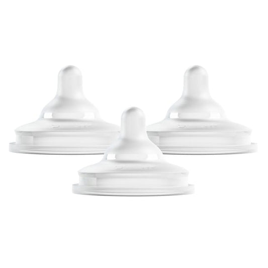 Boon NURSH CURVE Silicone Bottle Nipples 3-Pack - Preemie