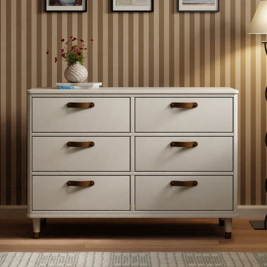 Namesake Tanner 6-Drawer Assembled Dresser - Warm White - B14316RW