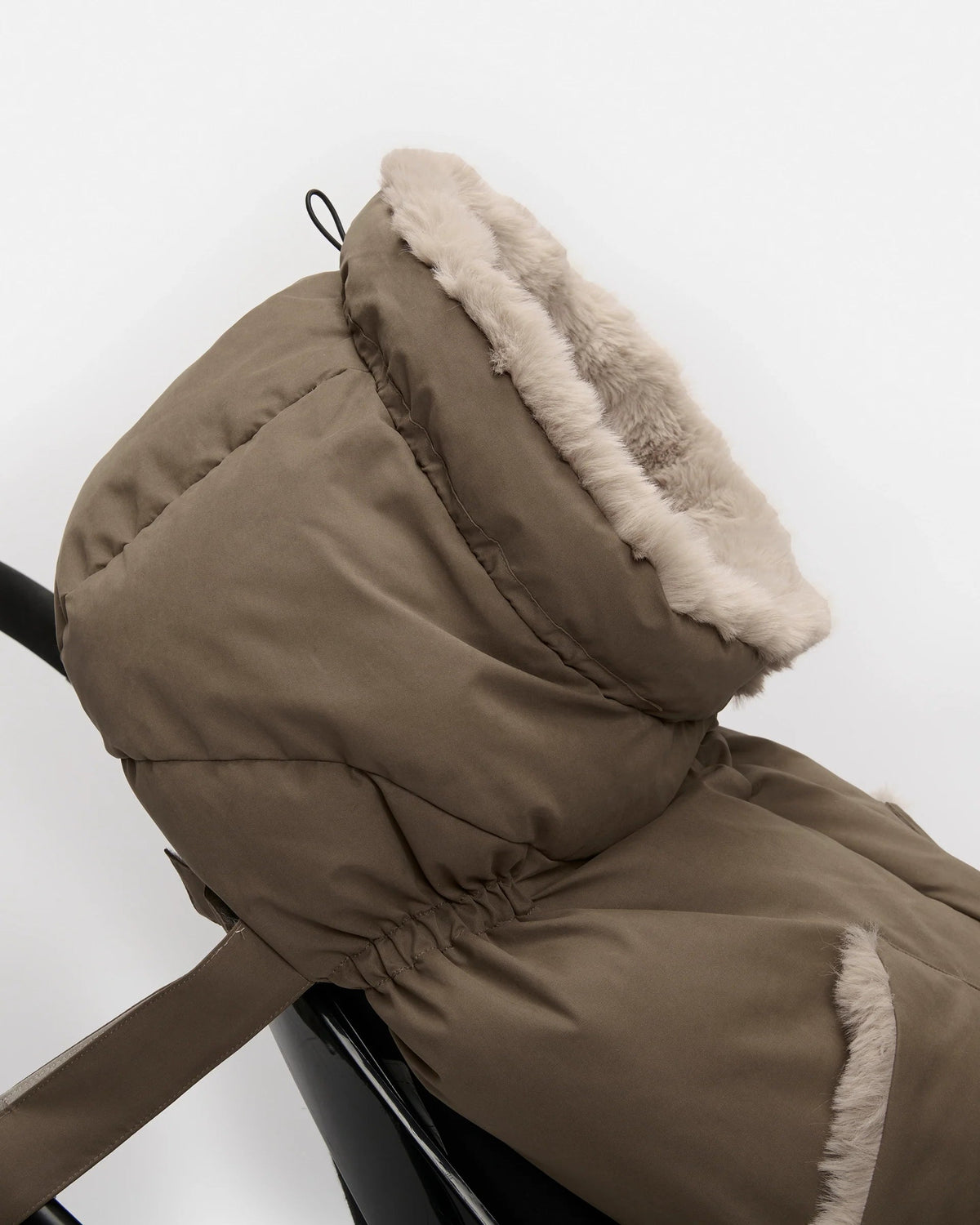 7AM Enfant Blanket 212 Evolution Footmuff - Moss Brown / Greige Faux Fur, 6M-4T - Image 6